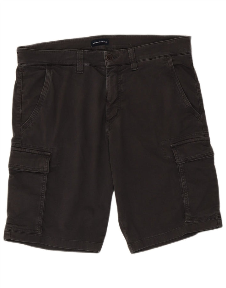 North Sails Mens Cargo Shorts W34 Large Grey Cotton