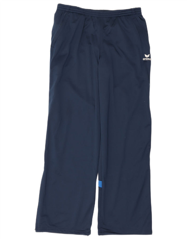 Erima Womens Tracksuit Trousers UK 16 Large Navy Blue Colourblock