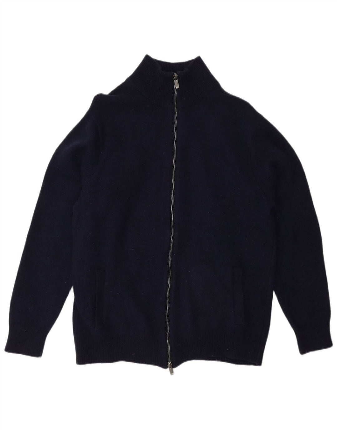 Massimo Dutti Womens Cardigan Sweater UK 18 XL Navy Blue Wool