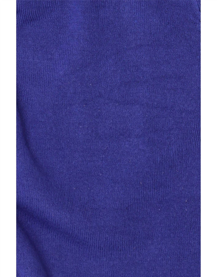 Marks & Spencer Womens Boat Neck Jumper Sweater UK 14 Medium Blue Acrylic