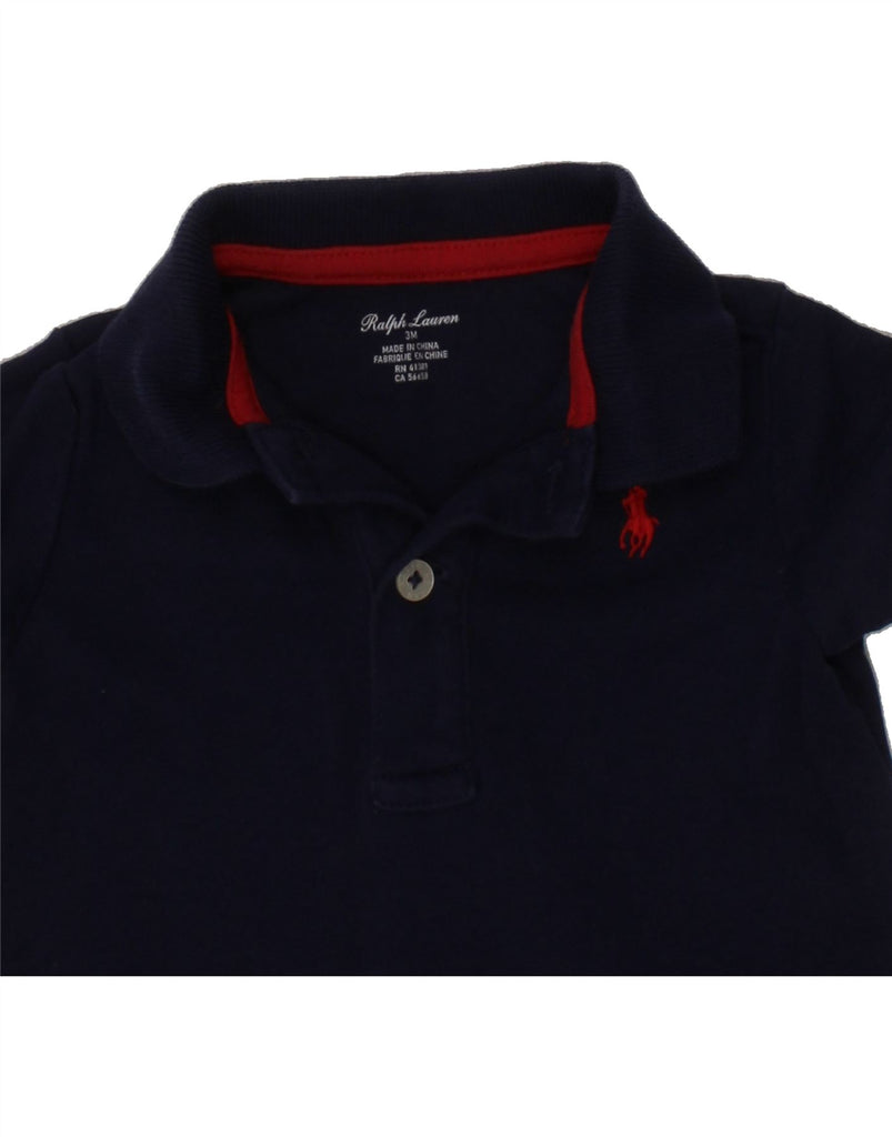 RALPH LAUREN Baby Boys Bodysuit 0-3 Months Navy Blue Cotton Vintage Ralph Lauren and Second-Hand Ralph Lauren from Messina Hembry 