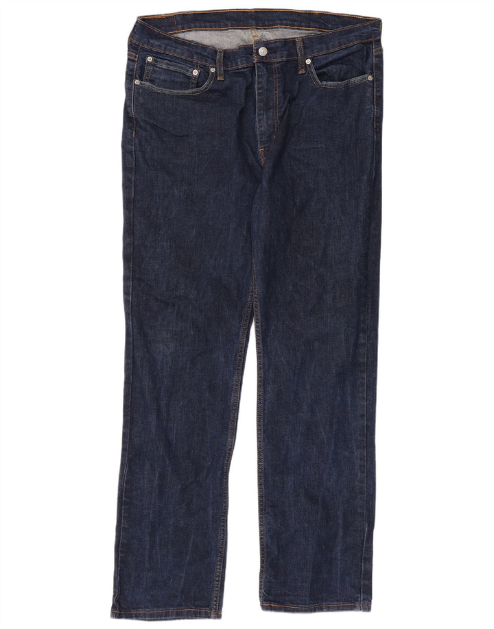 Levi's Mens 514 Straight Jeans W38 L34 Navy Blue Cotton
