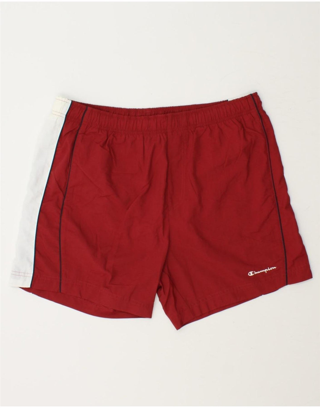 CHAMPION Mens Sport Shorts 2XL  Red Colourblock Polyester Vintage Champion and Second-Hand Champion from Messina Hembry 
