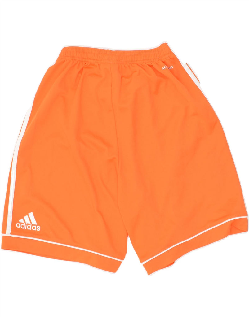 ADIDAS Boys Sport Shorts 9-10 Years Small  Orange Polyester | Vintage Adidas | Thrift | Second-Hand Adidas | Used Clothing | Messina Hembry 