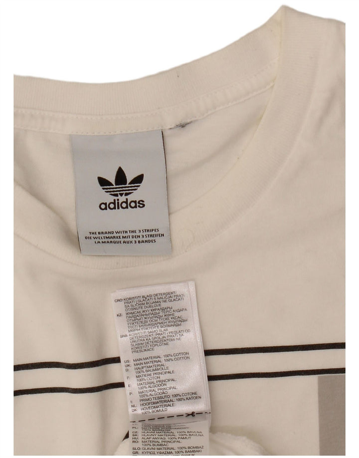 Adidas Mens Graphic T-Shirt Top Large White Cotton