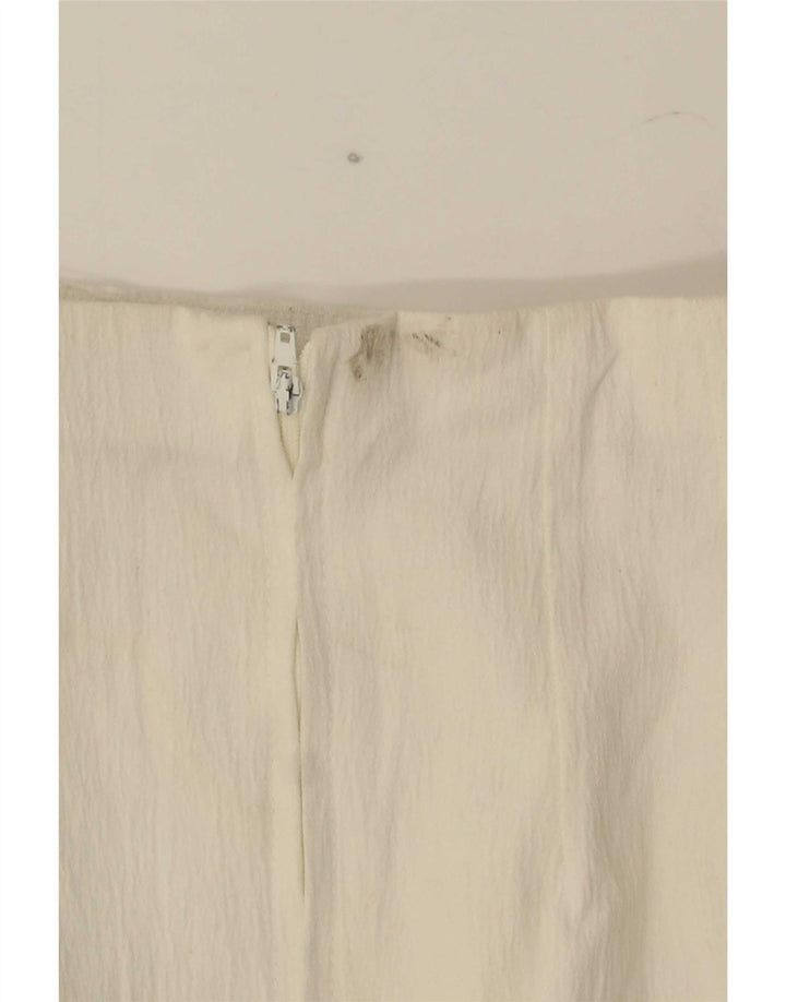 Marks & Spencer Womens Mini Pencil Skirt UK 10 Small W25 White Polyester