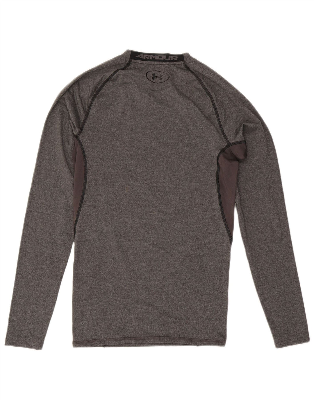 Under Armour Mens Heat Gear Top Long Sleeve Medium Grey Colourblock