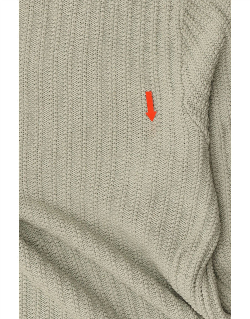 ZARA Mens Crew Neck Jumper Sweater Medium Green Cotton Vintage Zara and Second-Hand Zara from Messina Hembry 