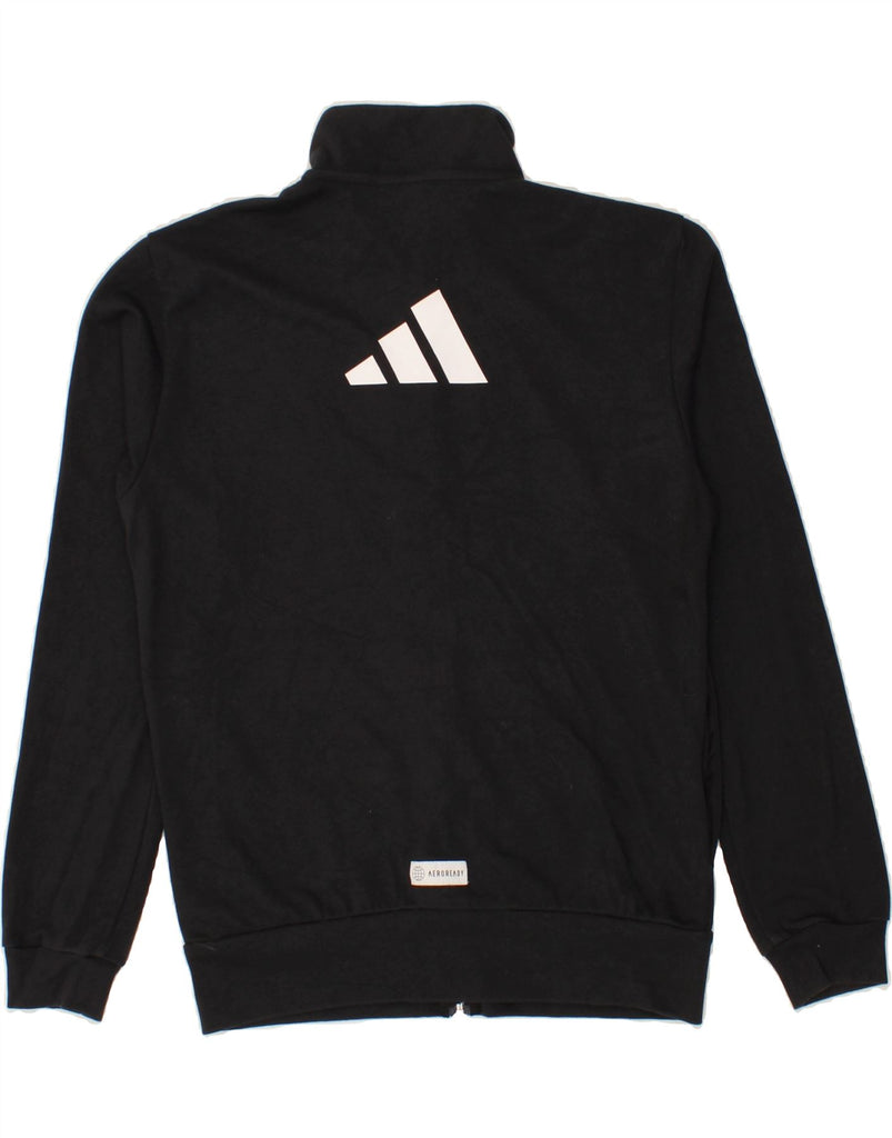 ADIDAS Mens Aeroready Graphic Tracksuit Top Jacket Small Black Polyester | Vintage Adidas | Thrift | Second-Hand Adidas | Used Clothing | Messina Hembry 