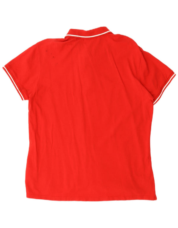 Puma Mens Polo Shirt 2XL Red Cotton