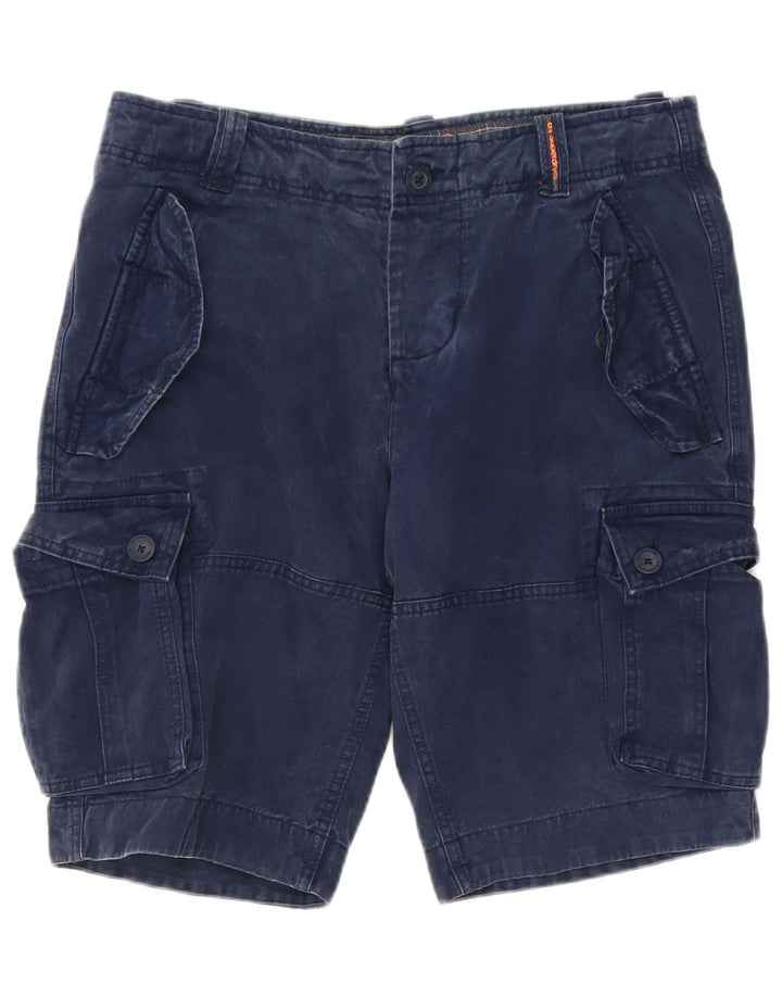 Superdry Mens Cargo Shorts Large W34 Navy Blue Cotton