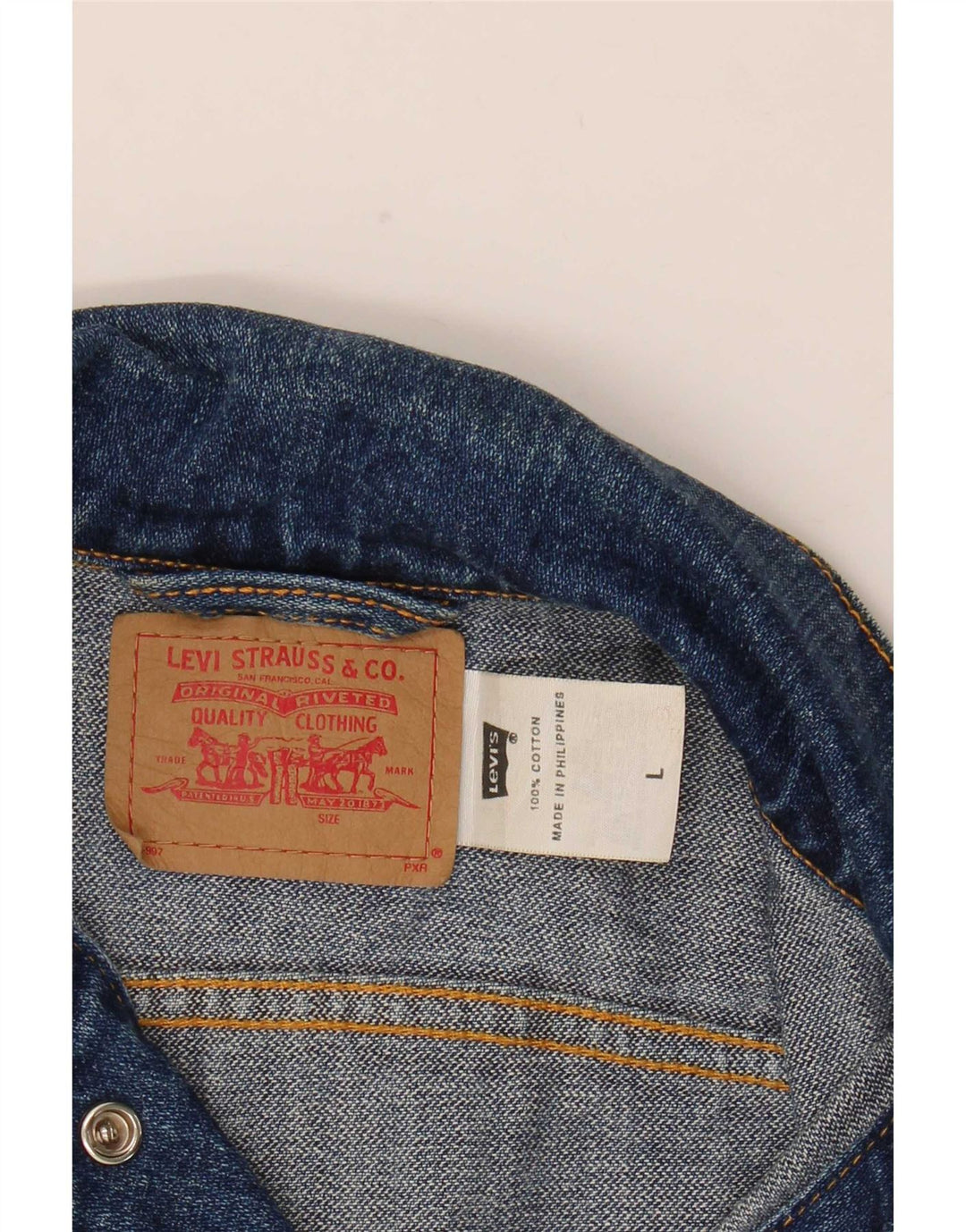 Levi's Girls Denim Jacket 7-8 Years Large Blue Cotton
