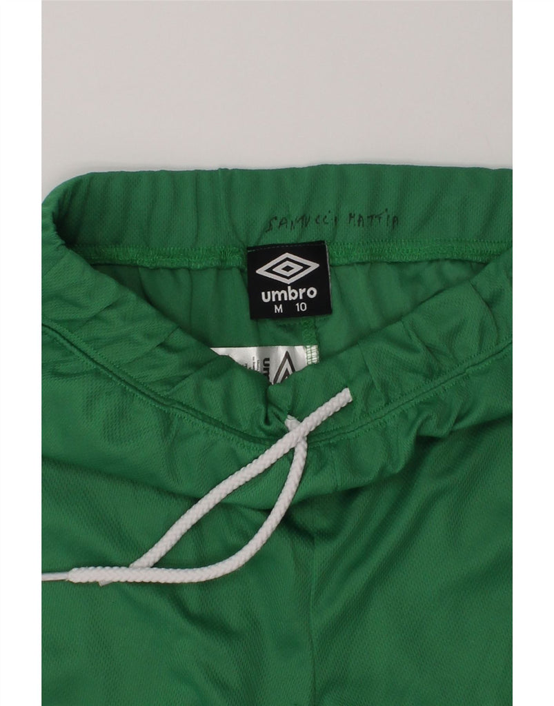 UMBRO Boys Graphic Sport Shorts 9-10 Years Medium  Green Polyester | Vintage Umbro | Thrift | Second-Hand Umbro | Used Clothing | Messina Hembry 