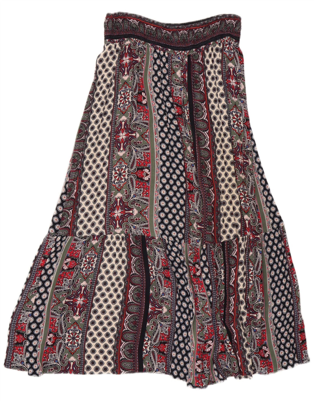 Monsoon Womens Gypsy Skirt Medium W30 Multicoloured Patchwork Viscose
