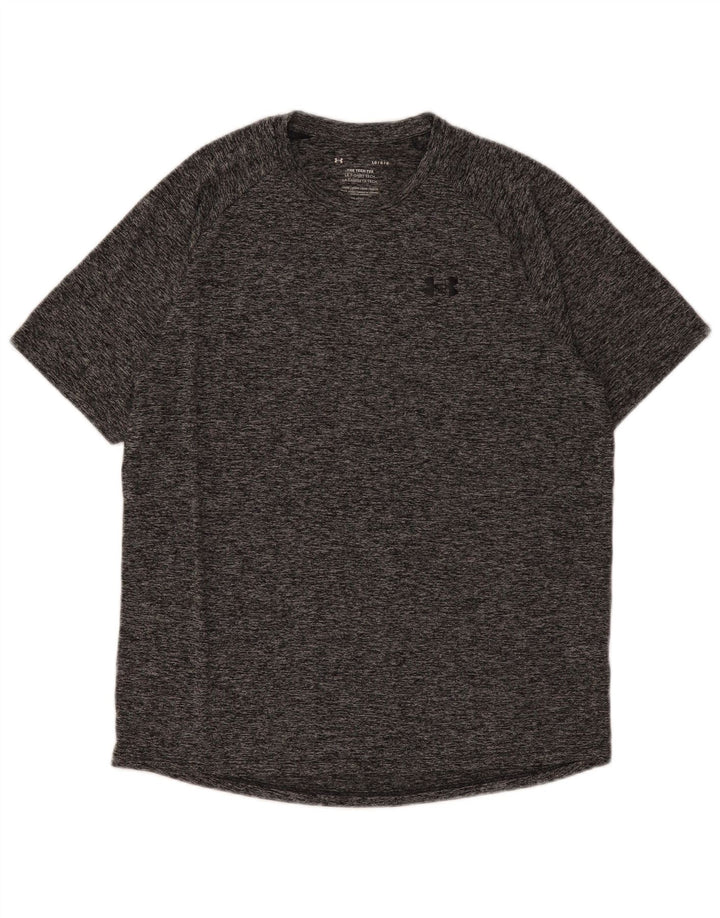 Under Armour Mens T-Shirt Top Large Grey Flecked Polyester