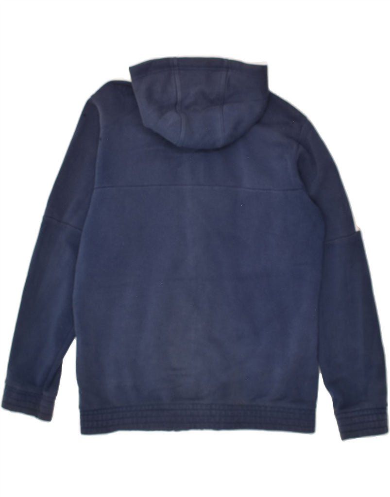 ADIDAS Mens Graphic Zip Hoodie Sweater Medium Navy Blue Cotton | Vintage Adidas | Thrift | Second-Hand Adidas | Used Clothing | Messina Hembry 