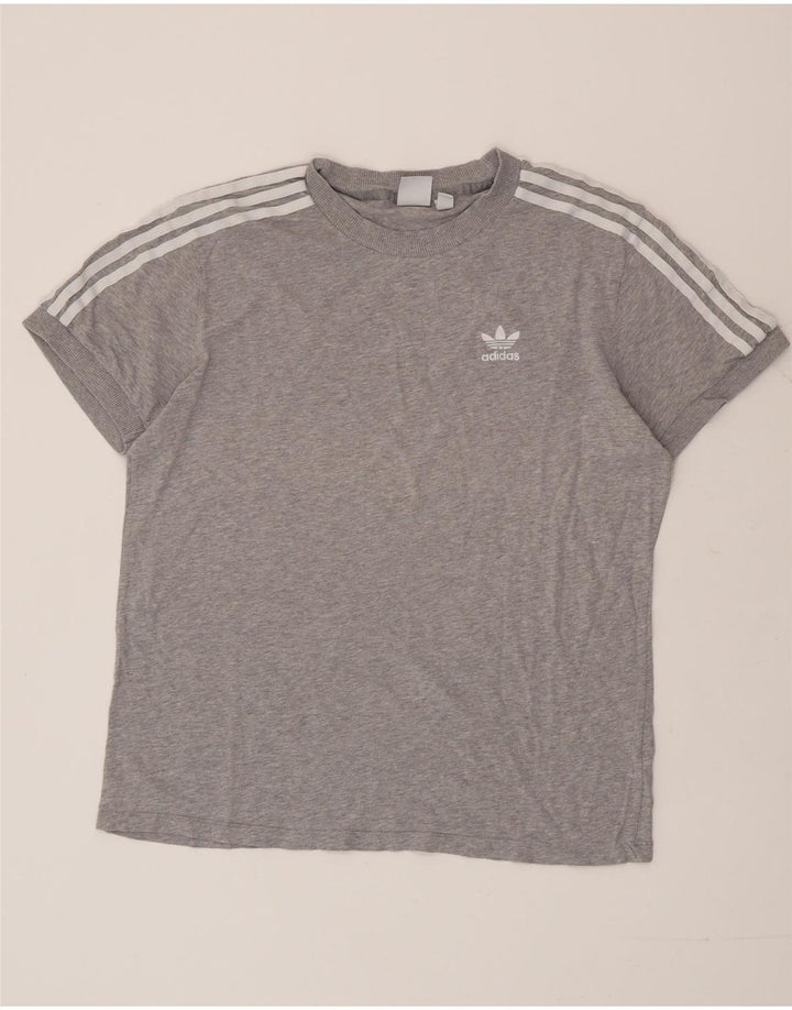 Adidas Womens Oversized T-Shirt Top UK 12 Medium Grey Flecked