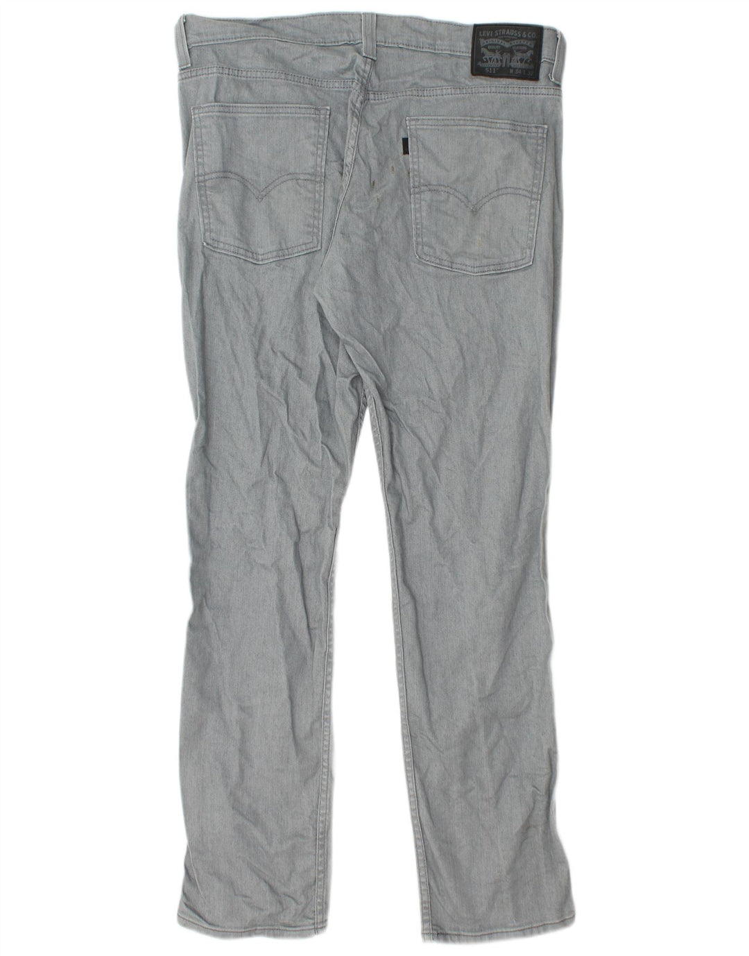 Levi's Mens 511 Slim Jeans W34 L32 Grey Cotton