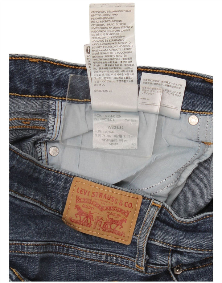 Levi's Womens 712 Slim Jeans W30 L32 Blue Cotton