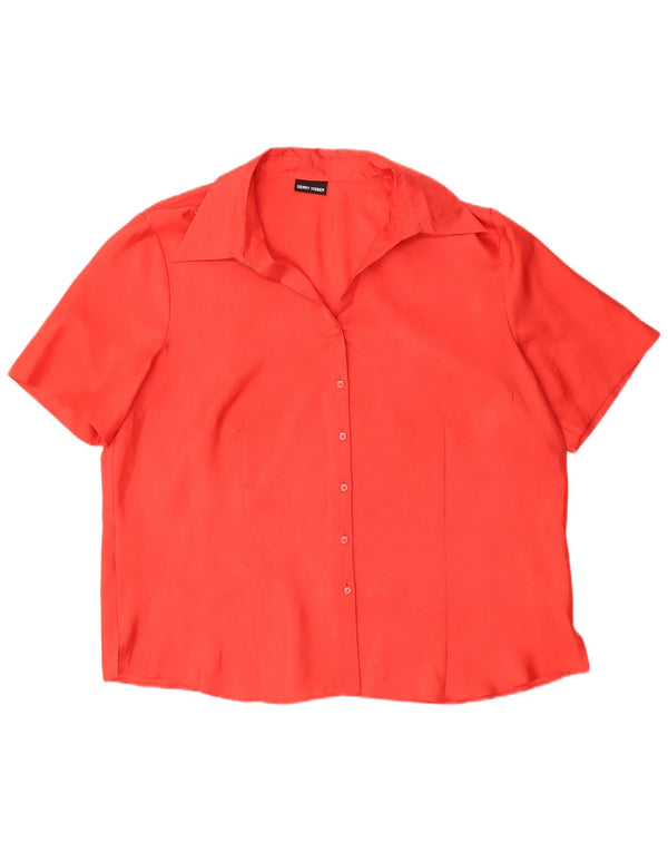 Gerry Weber Womens Short Sleeve Shirt Blouse UK 20 2XL Red Polyester