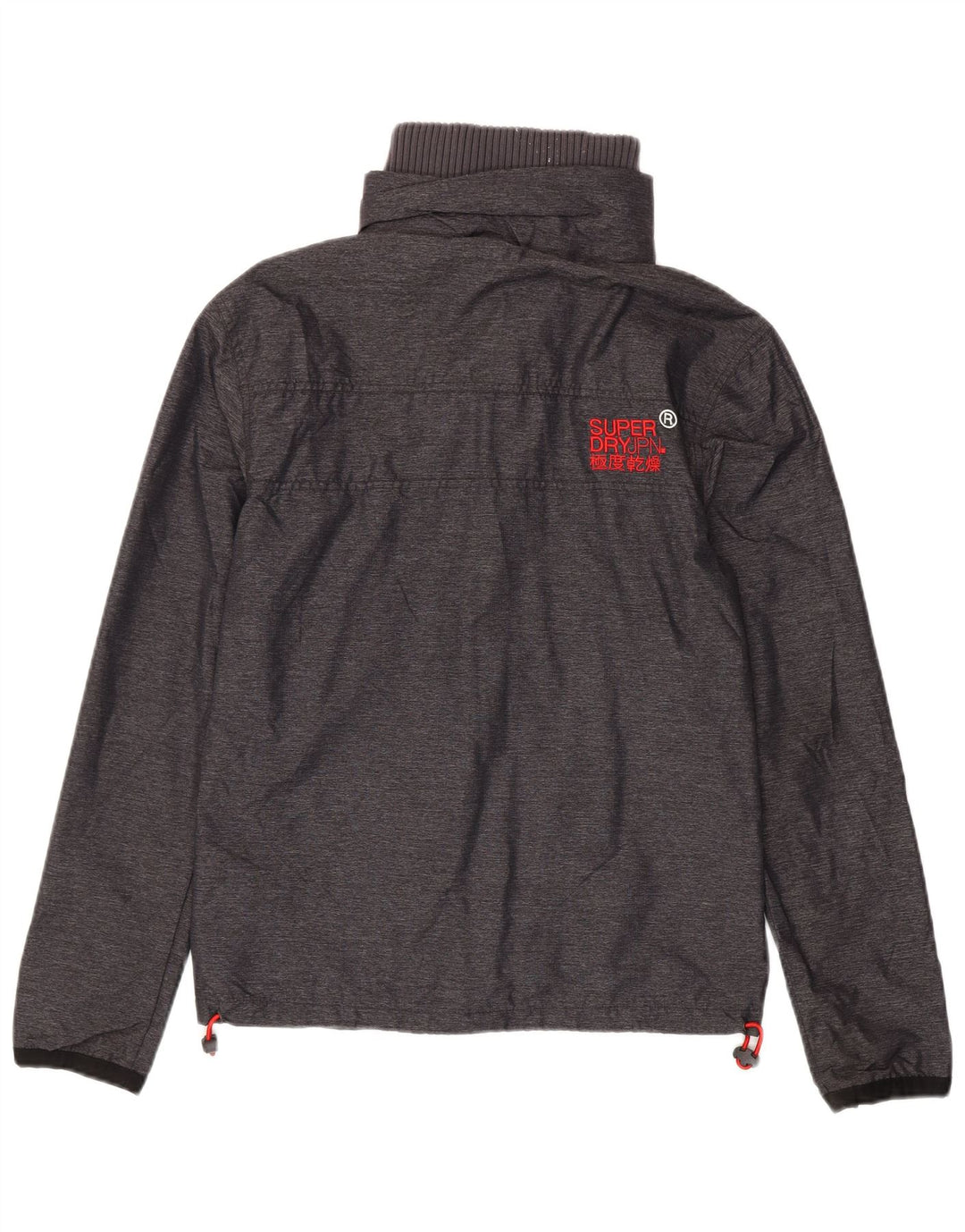 Superdry Mens Graphic Rain Jacket UK 36 Small Grey Nylon