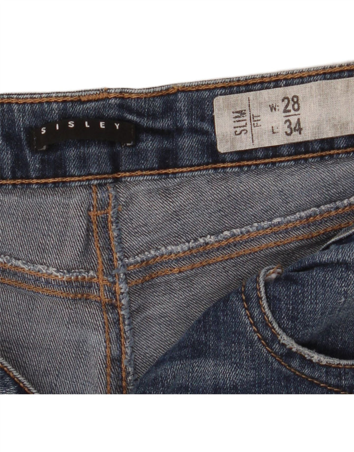 SISLEY Womens Slim Fit Denim Shorts W28 Medium Blue Cotton Vintage Sisley and Second-Hand Sisley from Messina Hembry 