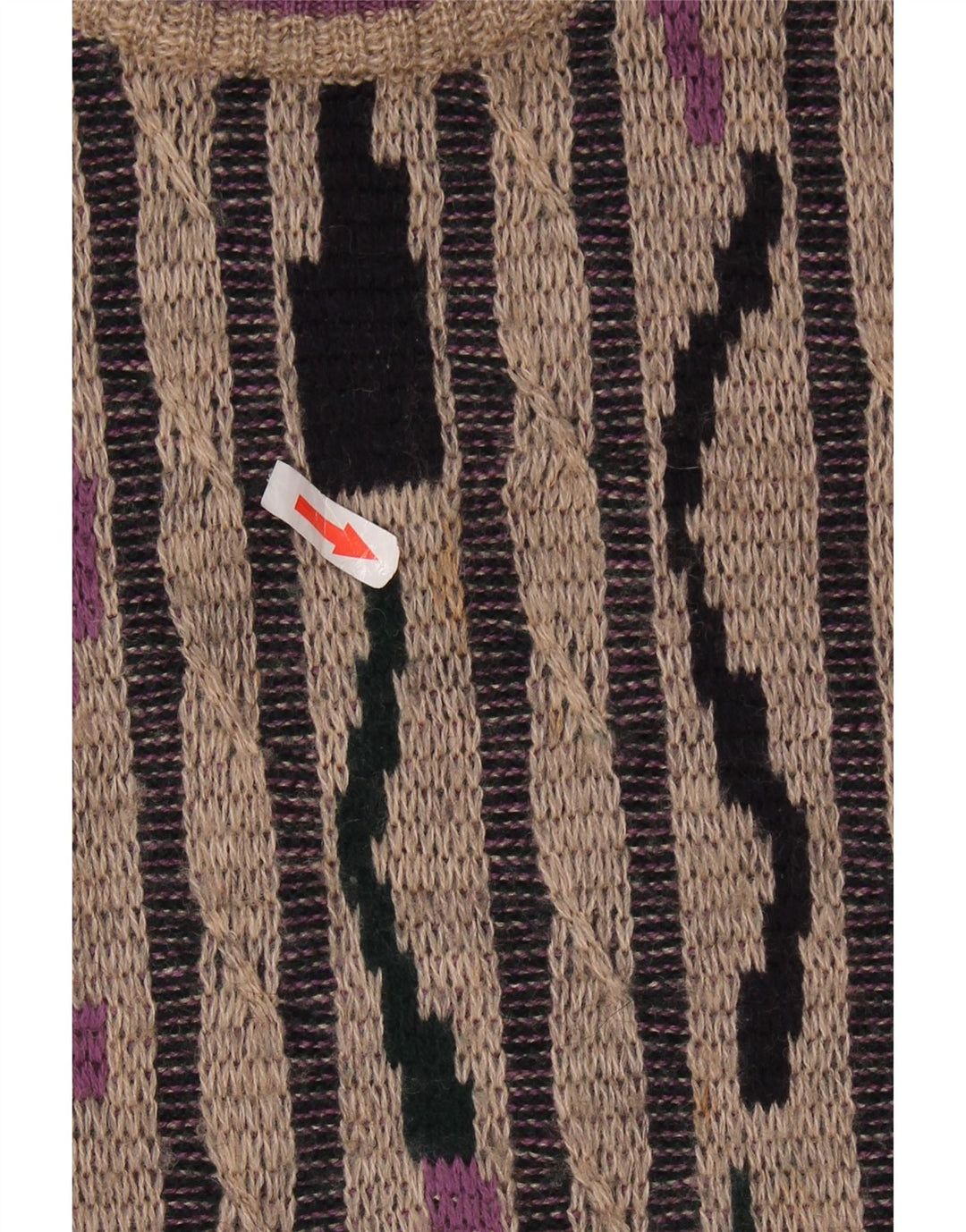 MAPIER Mens Crew Neck Jumper Sweater Large Grey Striped