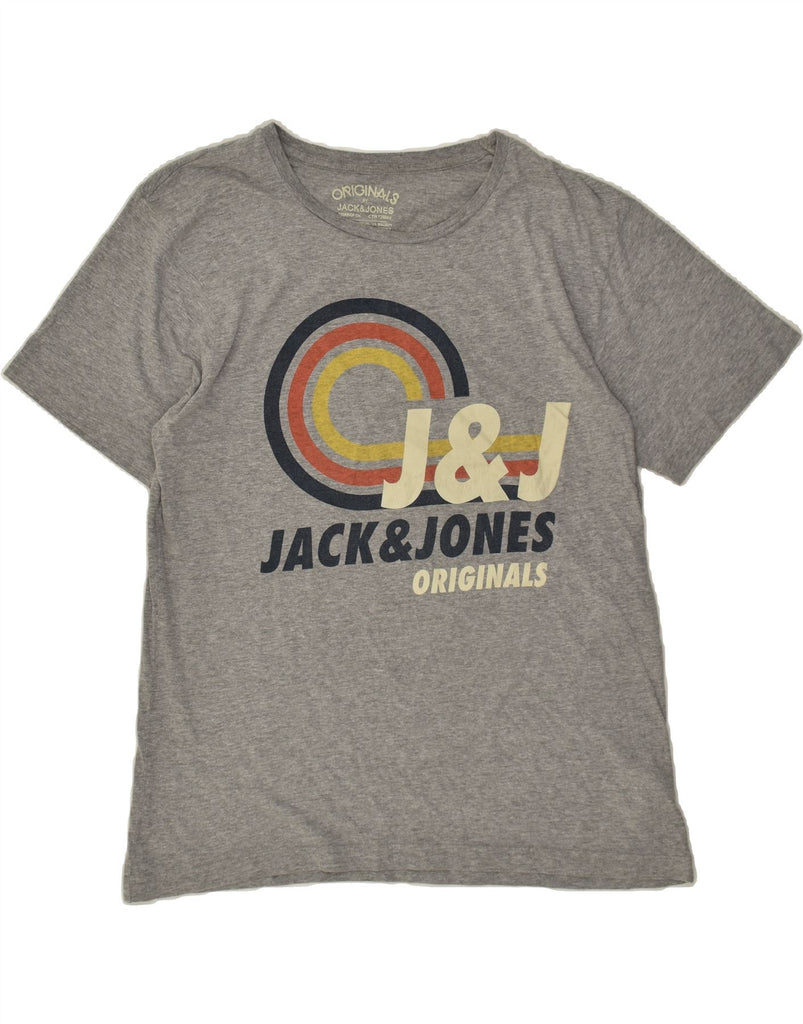 JACK & JONES Mens Graphic T-Shirt Top XL Grey Cotton | Vintage Jack & Jones | Thrift | Second-Hand Jack & Jones | Used Clothing | Messina Hembry 