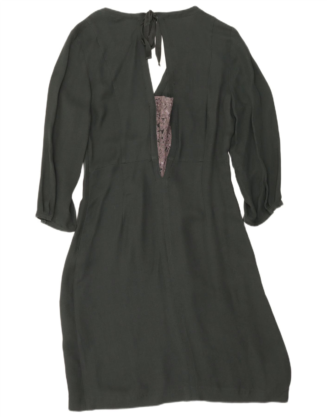 JIGSAW Womens 3/4 Sleeve Maxi Dress UK 12 Medium Green Viscose