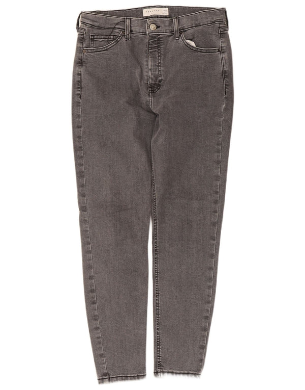 Topshop Womens Jamie Skinny Jeans W30 L26 Grey Cotton