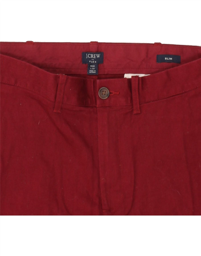 J. CREW Mens Slim Chino Shorts W30 Medium Burgundy Vintage J. Crew and Second-Hand J. Crew from Messina Hembry 