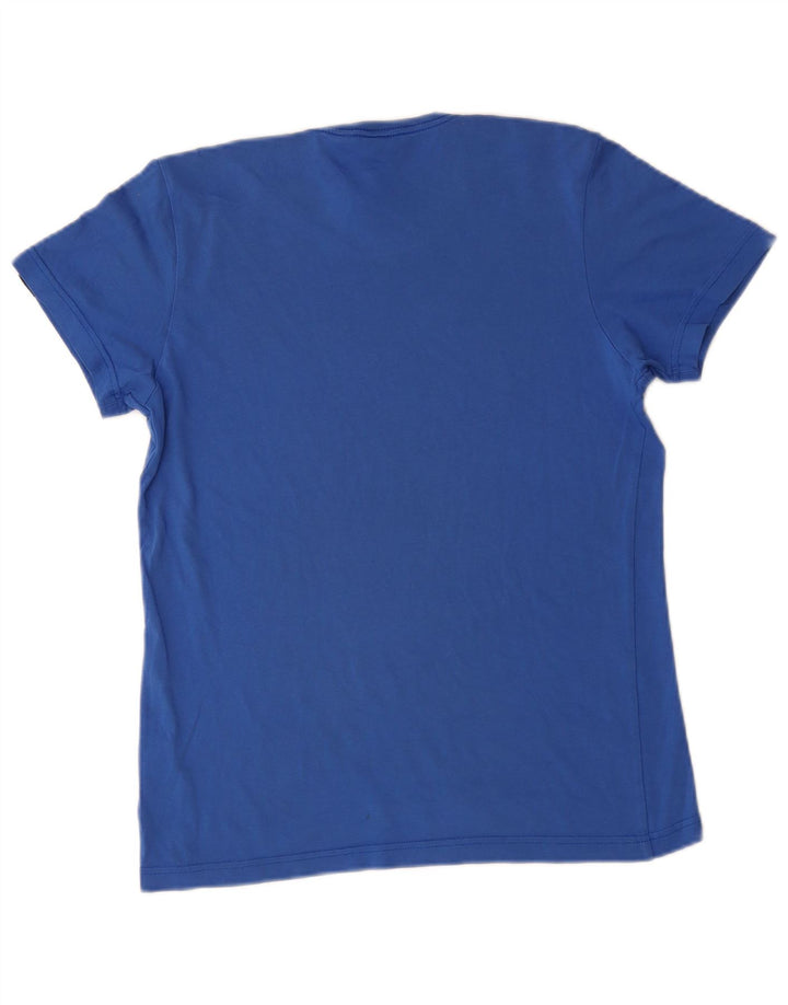 ADIDAS Mens Graphic T-Shirt Top Small Blue Cotton