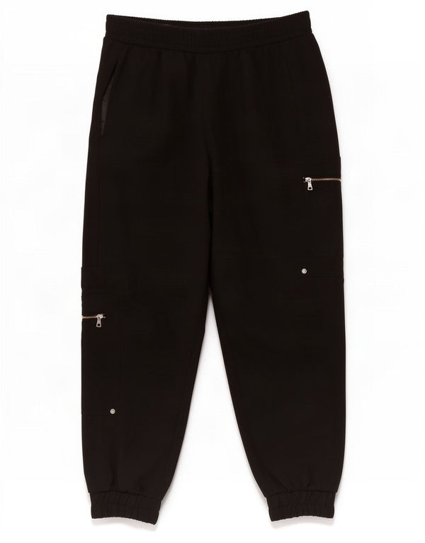Zara Womens Crop Joggers Cargo Trousers Large W30 L26 Black