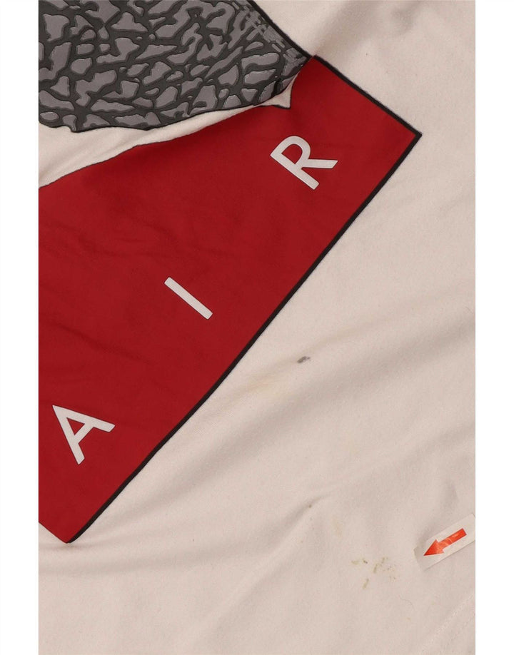 Jordan Boys Graphic T-Shirt Top 8-9 Years Small White Cotton