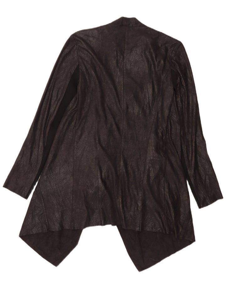 Zara Womens Asymmetric Cardigan Top UK 14 Medium Black Colourblock