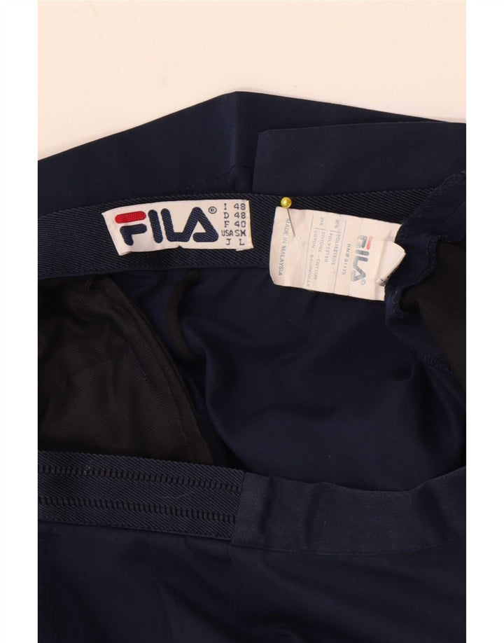Fila Mens Pegged Chino Shorts IT 48 Medium W32 Navy Blue Polyester