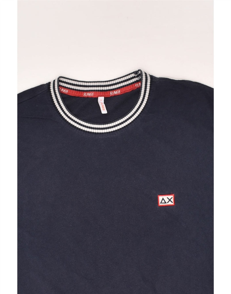 SUN68 Boys T-Shirt Top 15-16 Years Navy Blue Cotton | Vintage Sun68 | Thrift | Second-Hand Sun68 | Used Clothing | Messina Hembry 