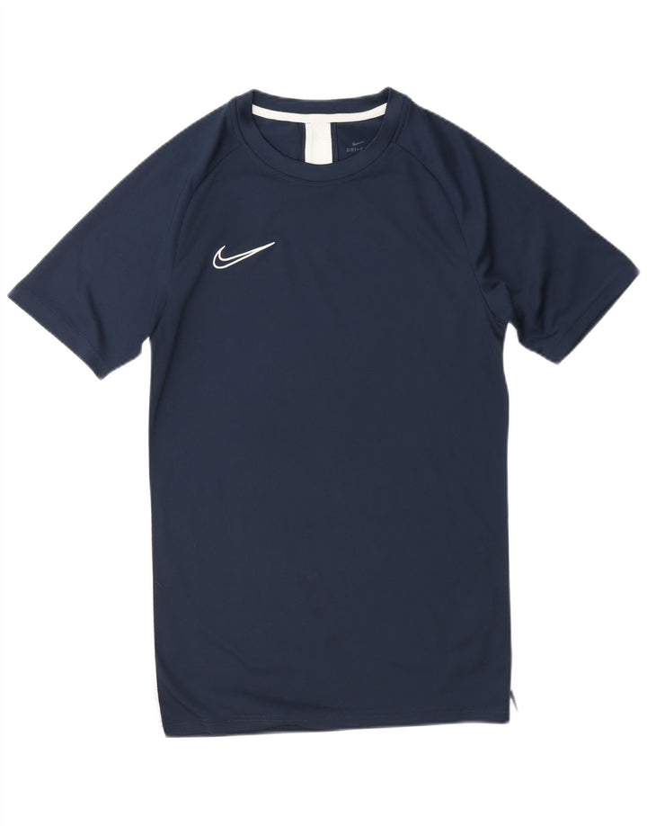 Nike Mens Dri Fit T-Shirt Top Small Navy Blue Polyester