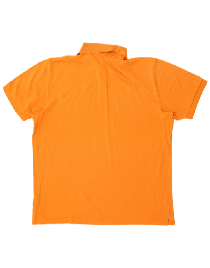 Hugo Boss Mens Polo Shirt Large Orange Cotton
