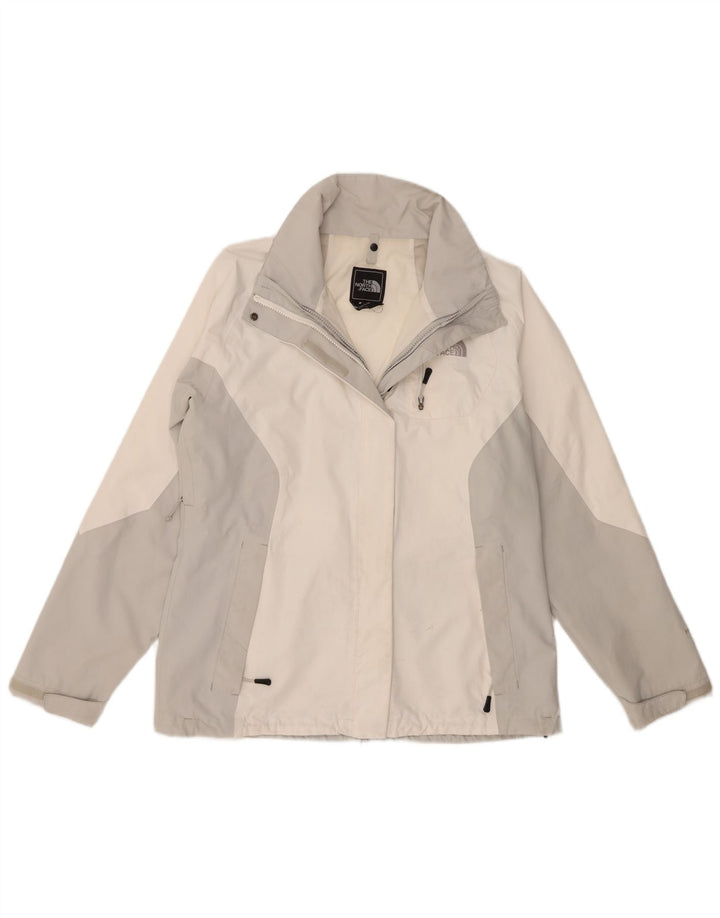 The North Face Womens Rain Jacket UK 16 Large White Colourblock Polyester
