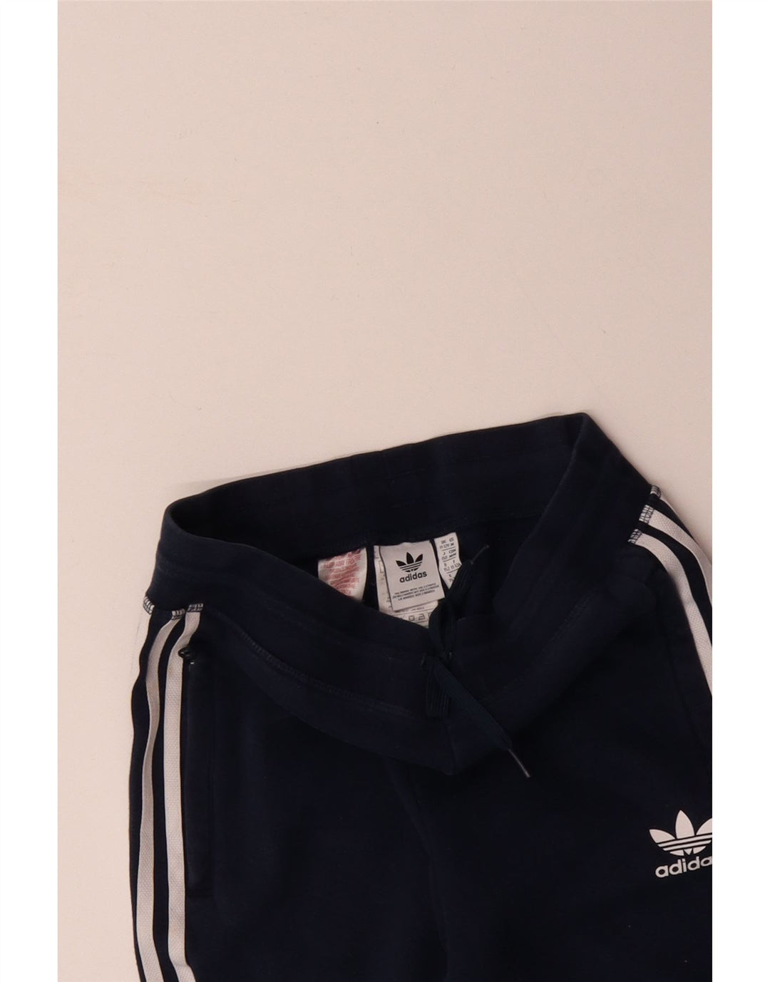 ADIDAS Boys Tracksuit Trousers Joggers 11-12 Years  Navy Blue Cotton