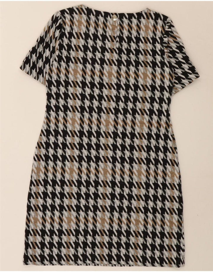 Tommy Hilfiger Womens Shift Dress UK 12 Medium Multicoloured Houndstooth
