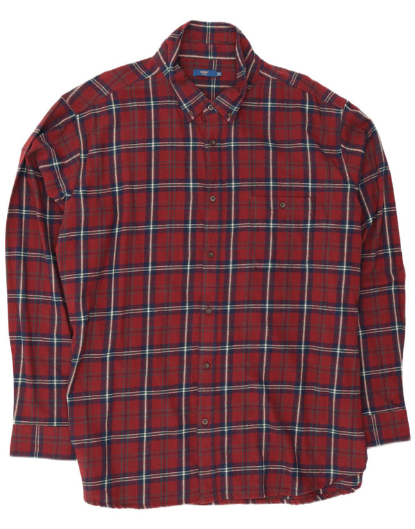 Cotton Traders Mens Flannel Shirt 3XL Red Plaid