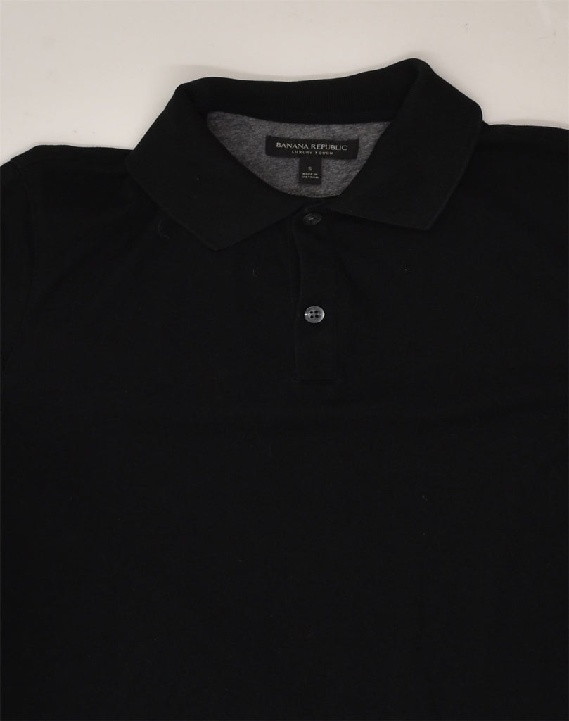 BANANA REPUBLIC Mens Polo Shirt Small Black Cotton | Vintage Banana Republic | Thrift | Second-Hand Banana Republic | Used Clothing | Messina Hembry 