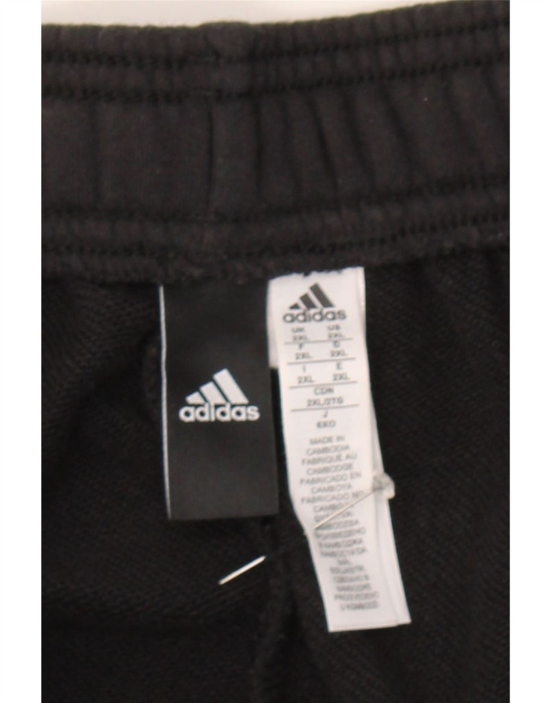 ADIDAS Mens Graphic Sport Shorts 2XL  Black Cotton Vintage Adidas and Second-Hand Adidas from Messina Hembry 