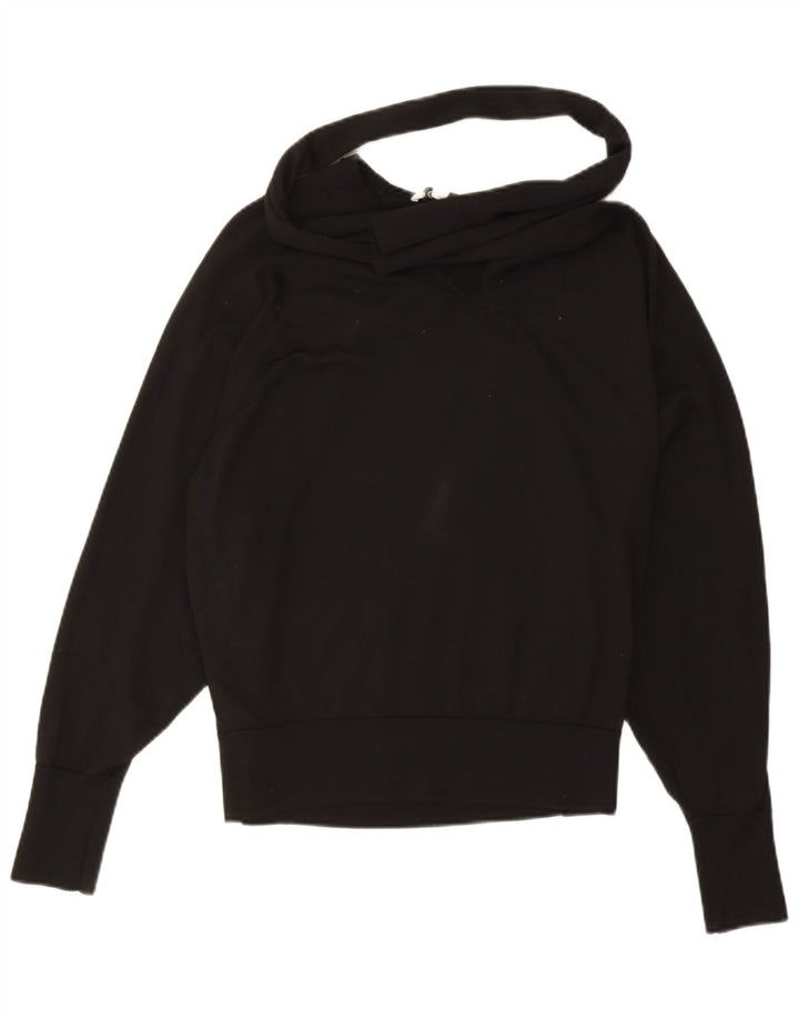 Cos Womens Oversized V-Neck Jumper Sweater UK 10 Small Black Wool