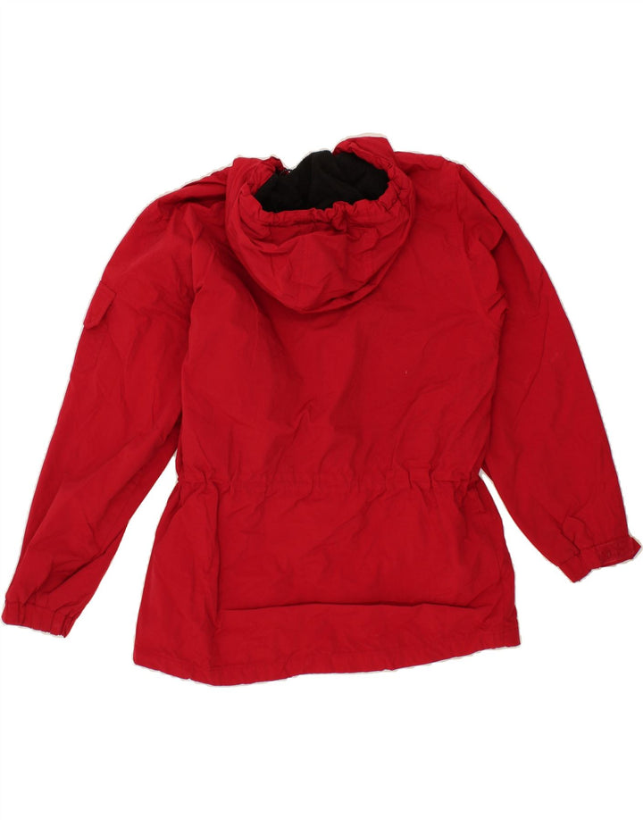 EDDIE BAUER Womens Hooded Windbreaker Jacket UK 14 Medium Red Nylon Vintage Eddie Bauer and Second-Hand Eddie Bauer from Messina Hembry 