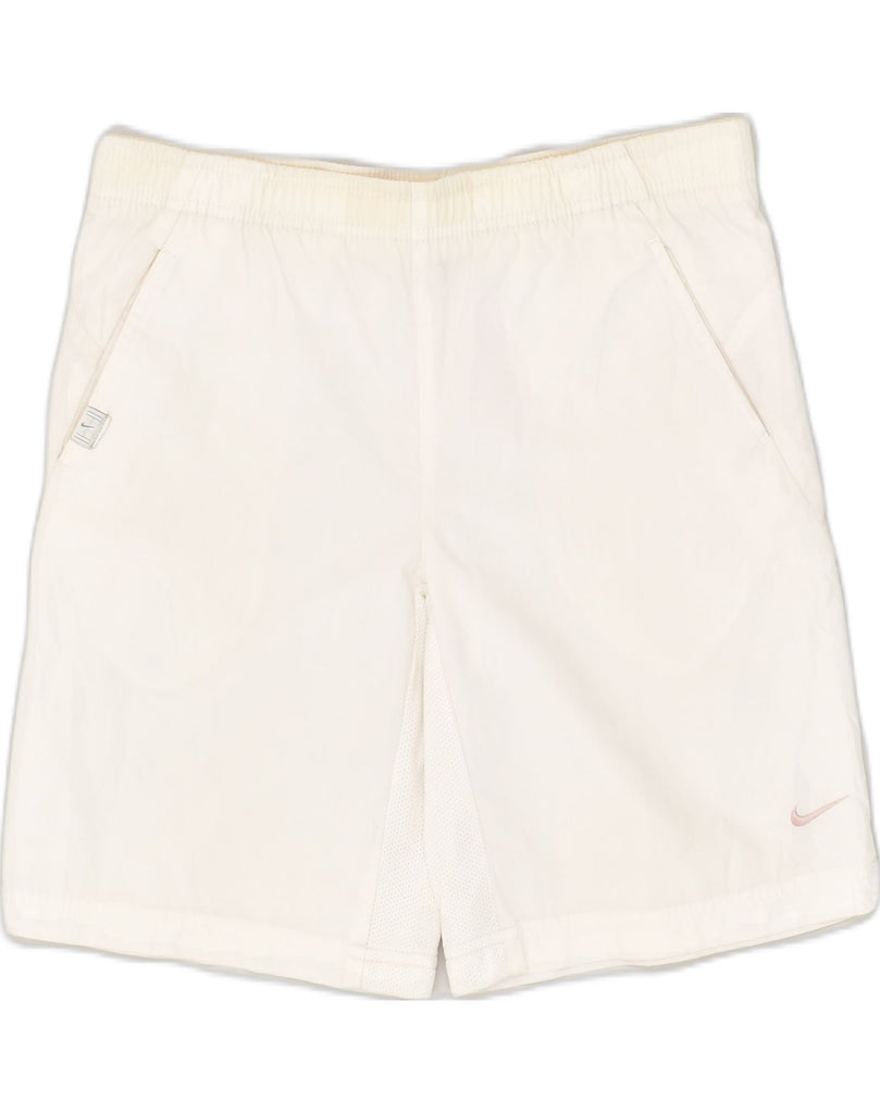 NIKE Boys Sport Shorts 10-11 Years Medium White Polyester | Vintage Nike | Thrift | Second-Hand Nike | Used Clothing | Messina Hembry 