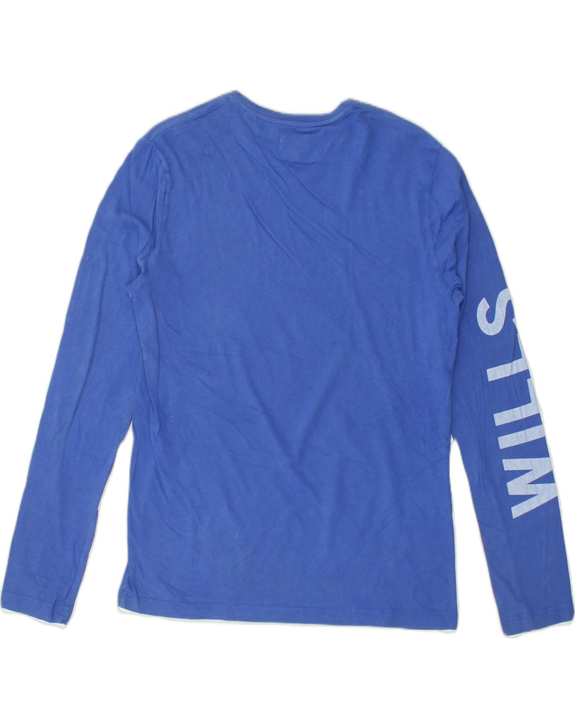 JACK WILLS Mens Graphic T-Shirt Long Sleeve XS Blue Cotton | Vintage Jack Wills | Thrift | Second-Hand Jack Wills | Used Clothing | Messina Hembry 