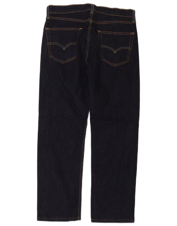 Levi's Mens Straight Jeans W32 L32 Navy Blue Cotton
